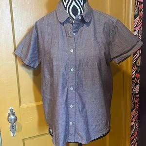 Vintage American Apparel early 2000s Chambray Blouse Size M 100% Cotton